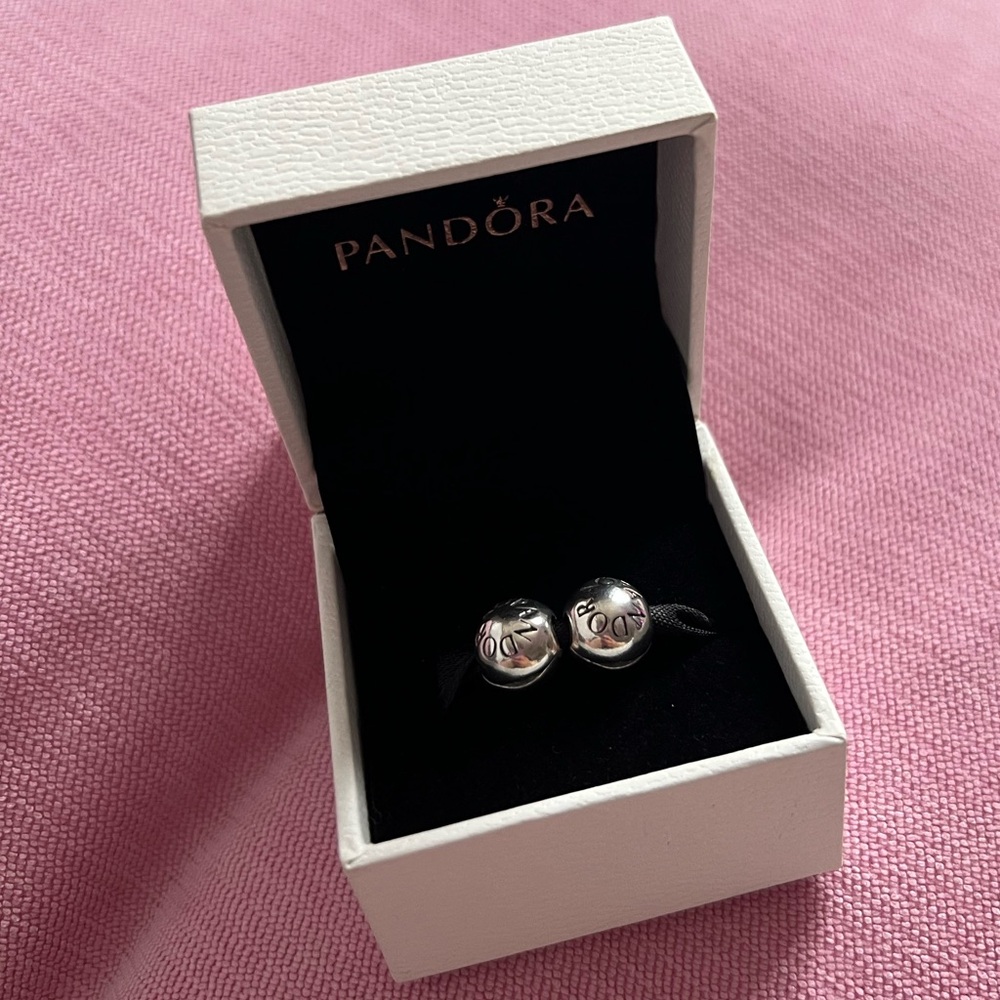 Genuine Pandora Plain Silver Ball Simple Classy S925 Ale Clip Charm